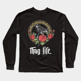 Thug Life #2 /// Colored Tattoo Style Illustration Design Long Sleeve T-Shirt